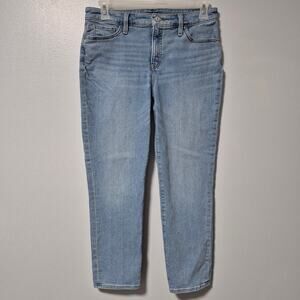 Chicos So Slimming Girlfriend Slim Leg Crop Blue Jeans Womens US Size 8 Chicos 1